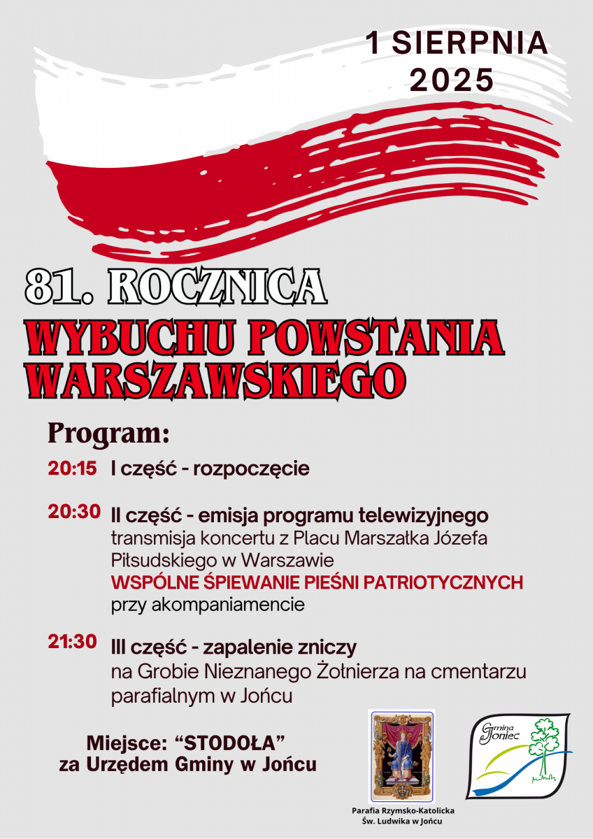 Zapraszamy na obchody 81. rocznicy Powstania Warszawskiego!