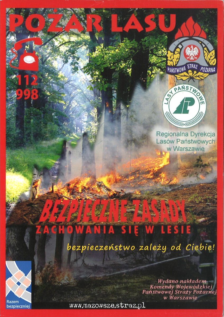 Ulotki z kampanii społecznych - zagrożenie pożarem i zaczadzeniem