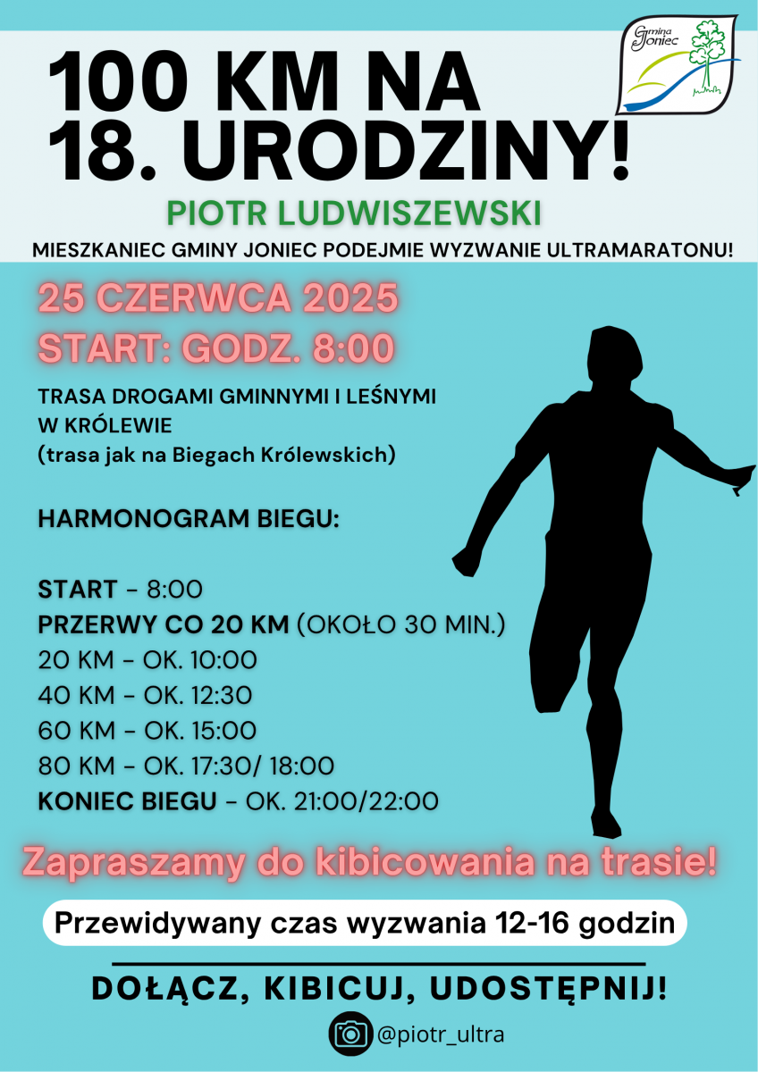100 km na 18. urodziny - wyzwanie ultramaratonu dla mieszkańca Krajęczyna