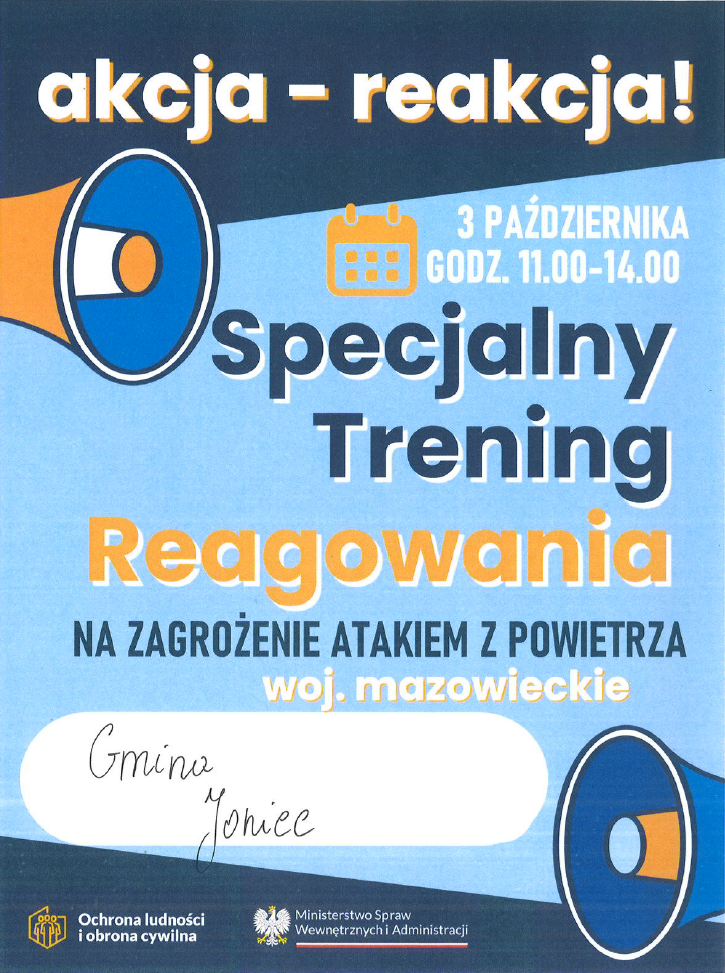 SPECJALNY TRENING REAGOWANIA &ndash; AKCJA &bdquo;REAKCJA!&rdquo;