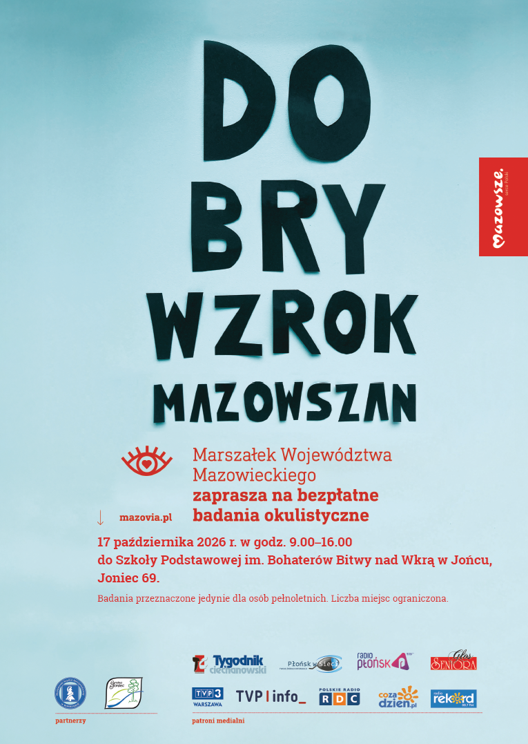 Bezpłatne badania wzroku w Jońcu &ndash; 17 października 2026 r.