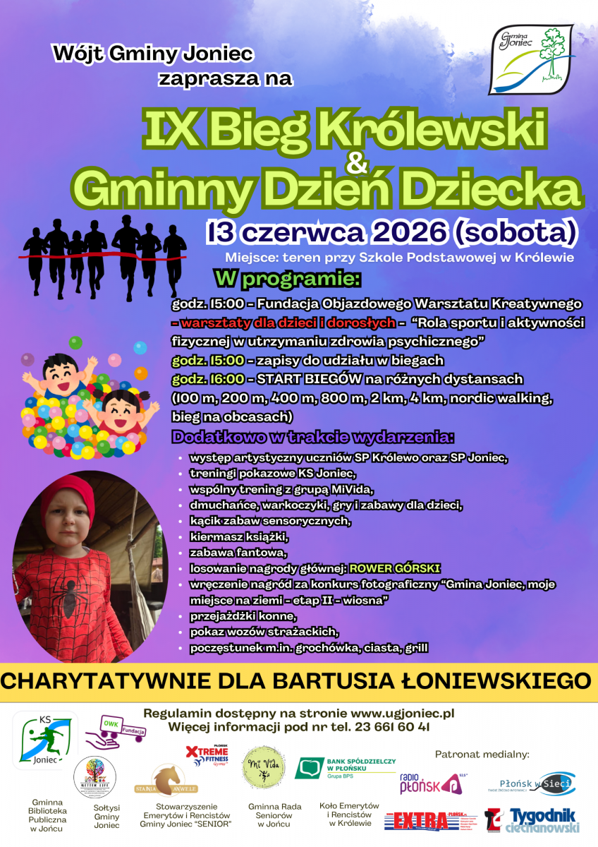 IX Bieg Królewski oraz Gminny Dzień Dziecka