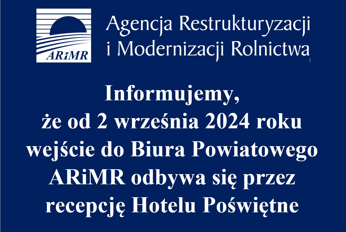 Zmiana wejścia do Biura ARiMR