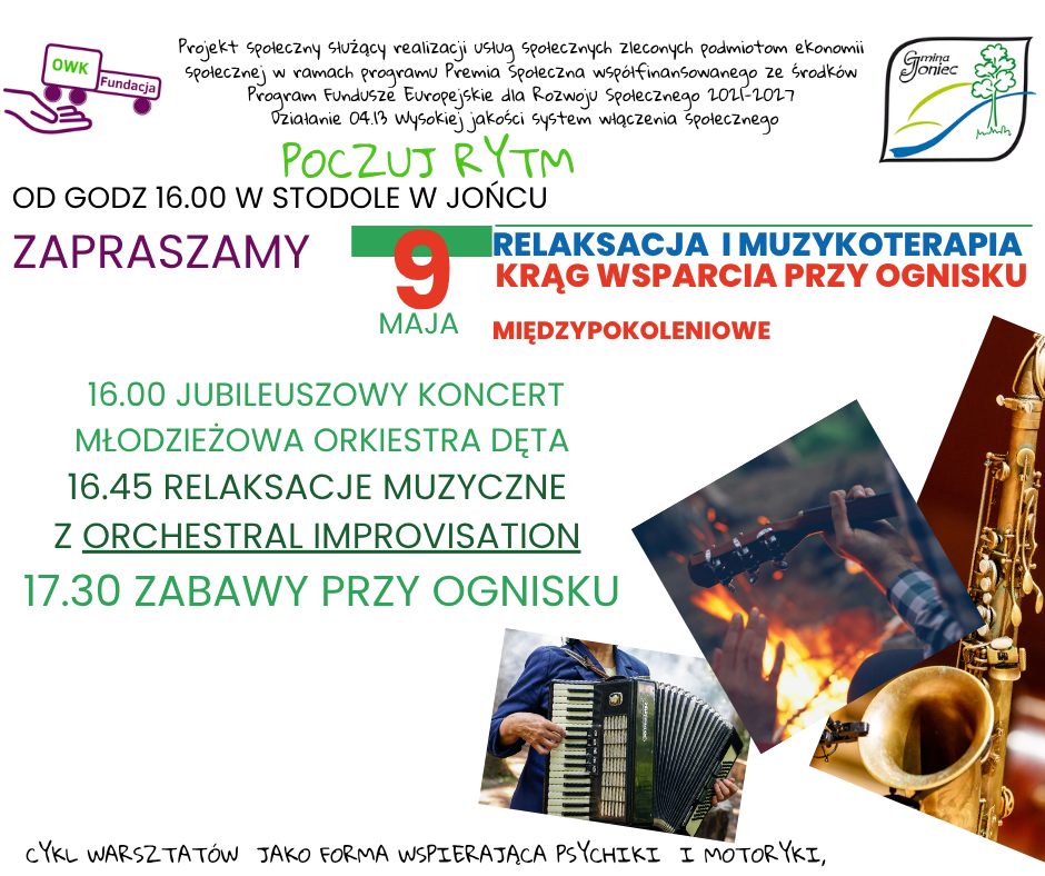 Zaproszenie na relaksacje i zabawy muzykoterapeutyczne