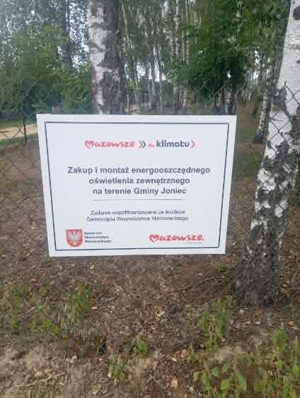 Zakup i montaż energooszczędnego oświetlenia zewnętrznego na terenie Gminy Joniec