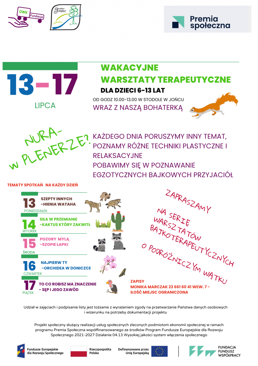 Zapraszamy na wakacyjne warsztaty dla dzieci