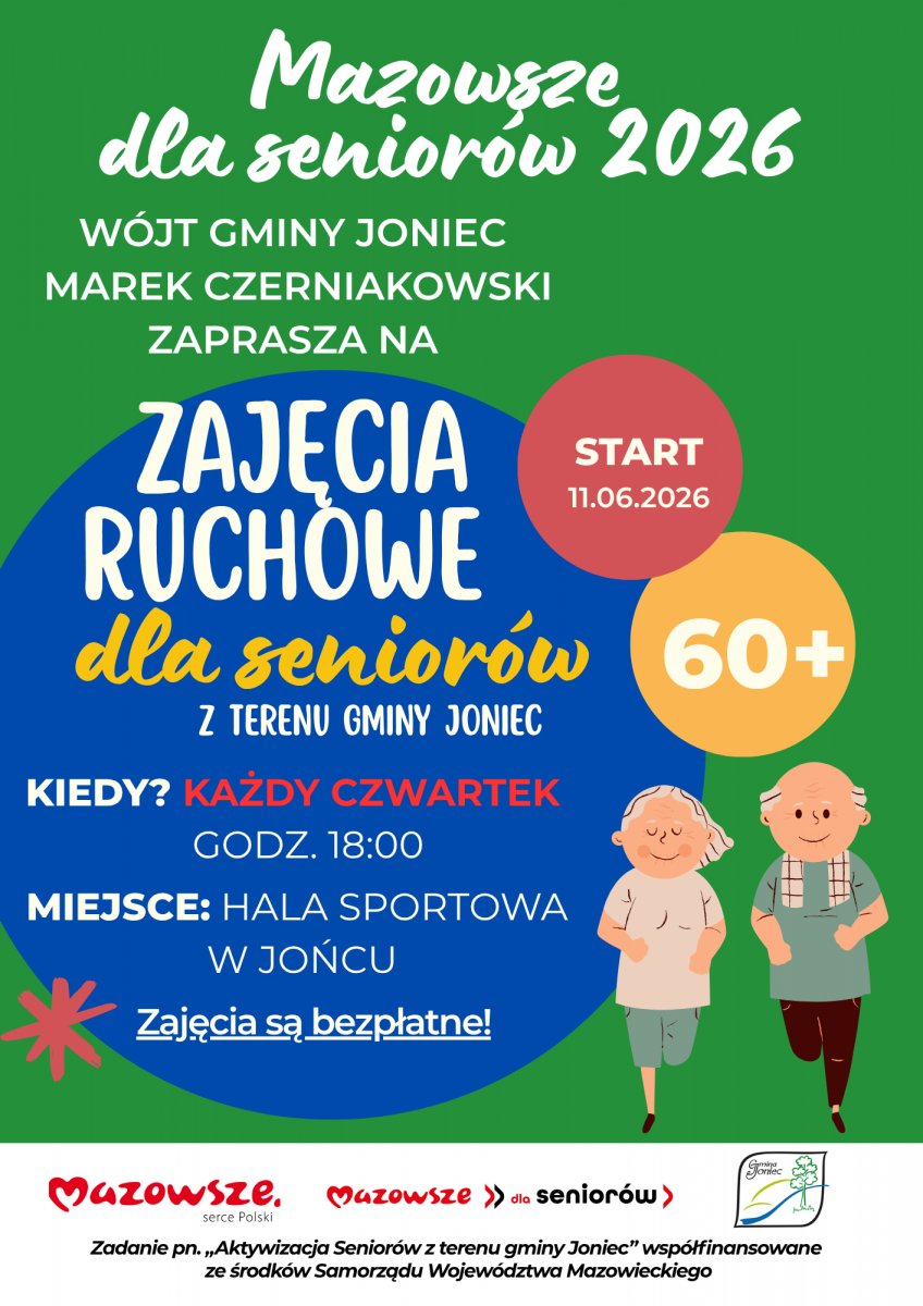 Bezpłatne zajęcia ruchowe dla seniorów
