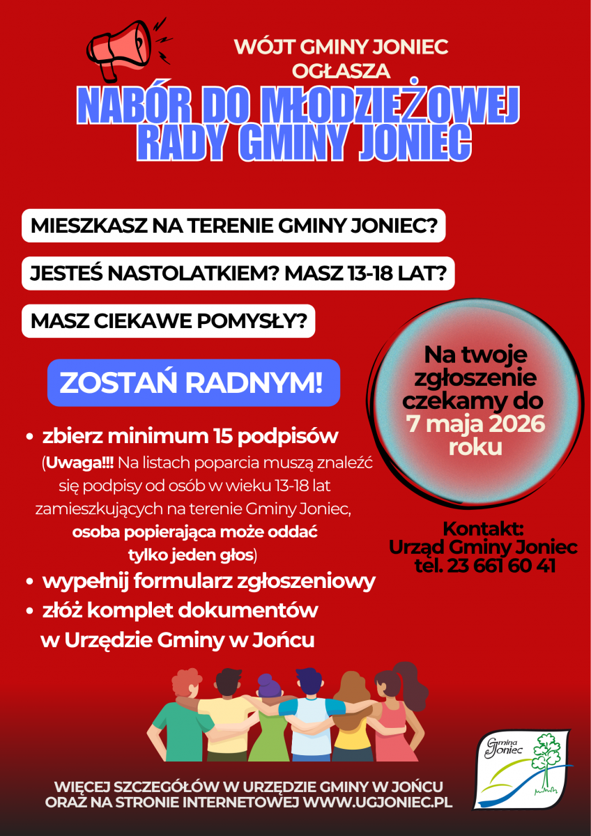 Nabór do Młodzieżowej Rady Gminy Joniec