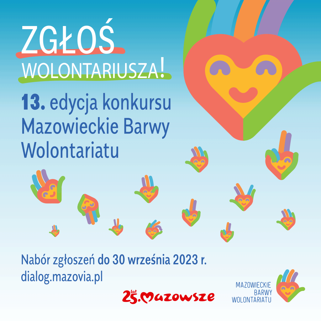 13 edycja konkursu Mazowieckie Barwy Wolontariatu