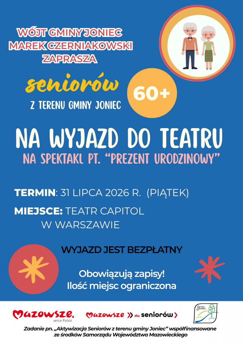 INFORMACJA DLA UCZESTNIKÓW O MIEJSCU I GODZINIE WYJAZDU DO TEATRU