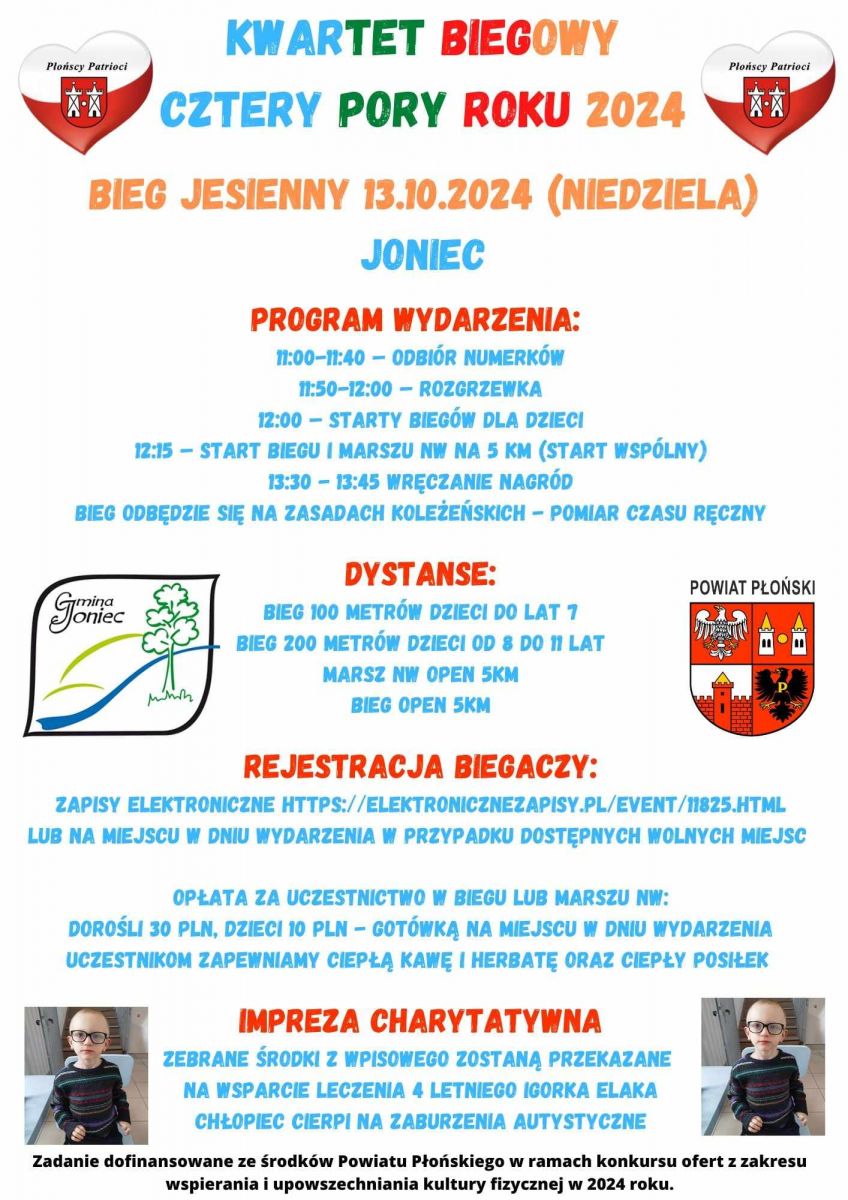 BIEG JESIENNY - IV BIEG KWARTETU BIEGOWEGO CZTERY PORY ROKU 2024