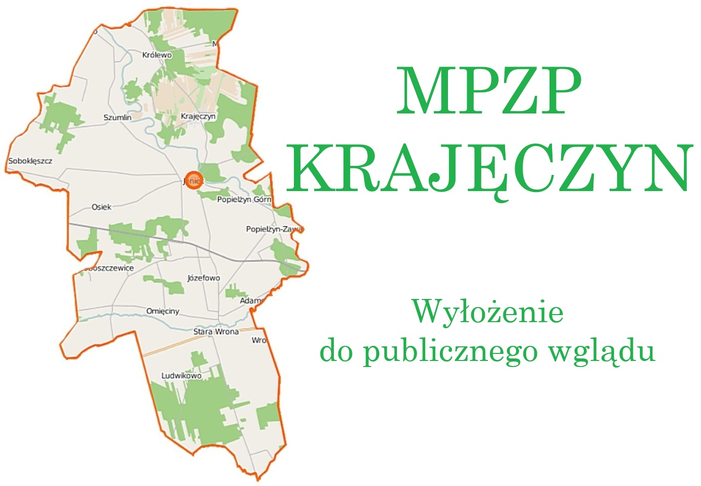 Wyłożenie do publicznego wglądu projektu miejscowego planu zagospodarowania przestrzennego dla części obrębu geodezyjnego Krajęczyn