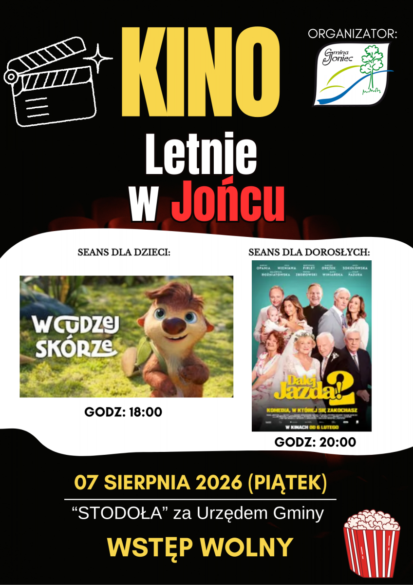  Zapraszamy na Kino Letnie w Jońcu!