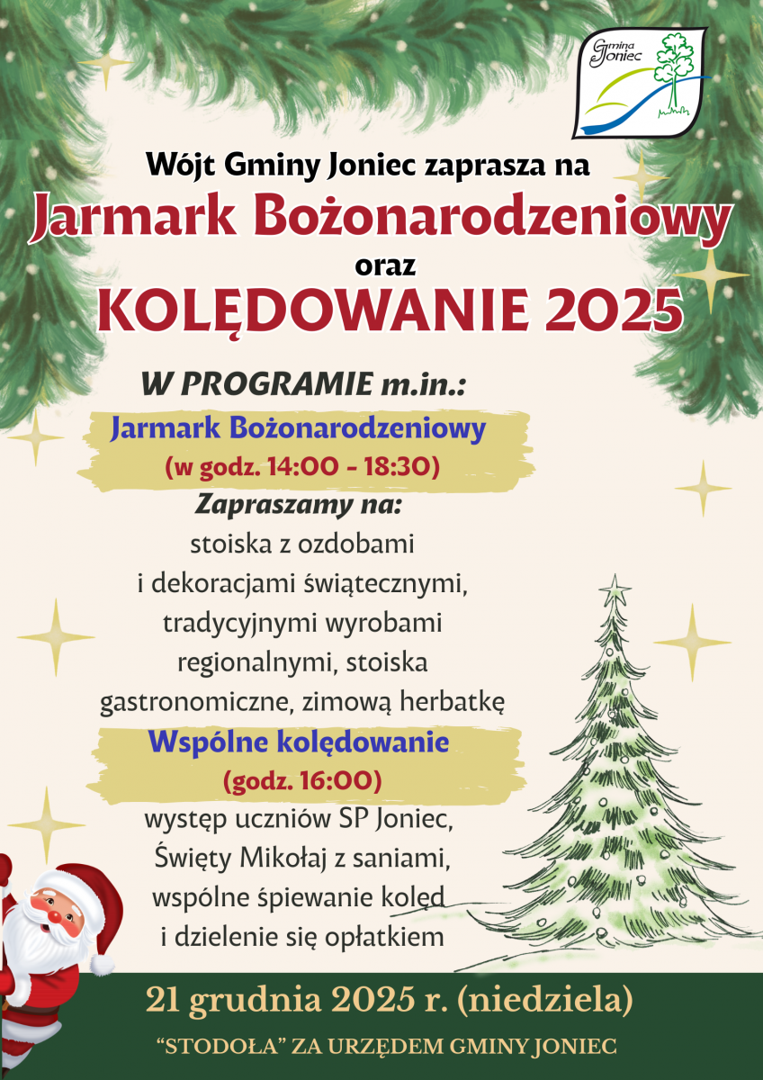 Kolędowanie oraz Jarmark Bożonarodzeniowy 2025!