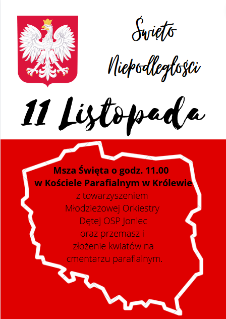 Zaproszenie na obchody Święta Niepodległości