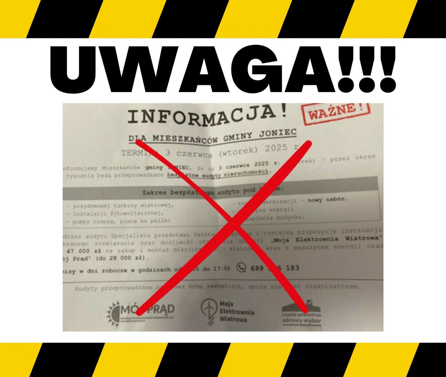 OSTRZEŻENIE PRZED NIEUCZCIWYMI FIRMAMI OFERUJĄCYMI TERMOMODERNIZACJĘ