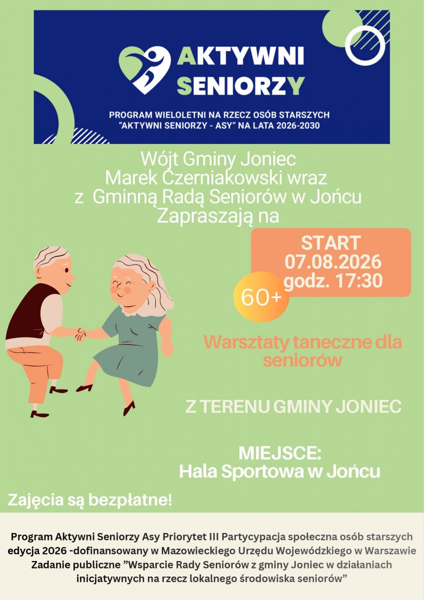 Warsztaty taneczne dla seniorów z terenu Gminy Joniec