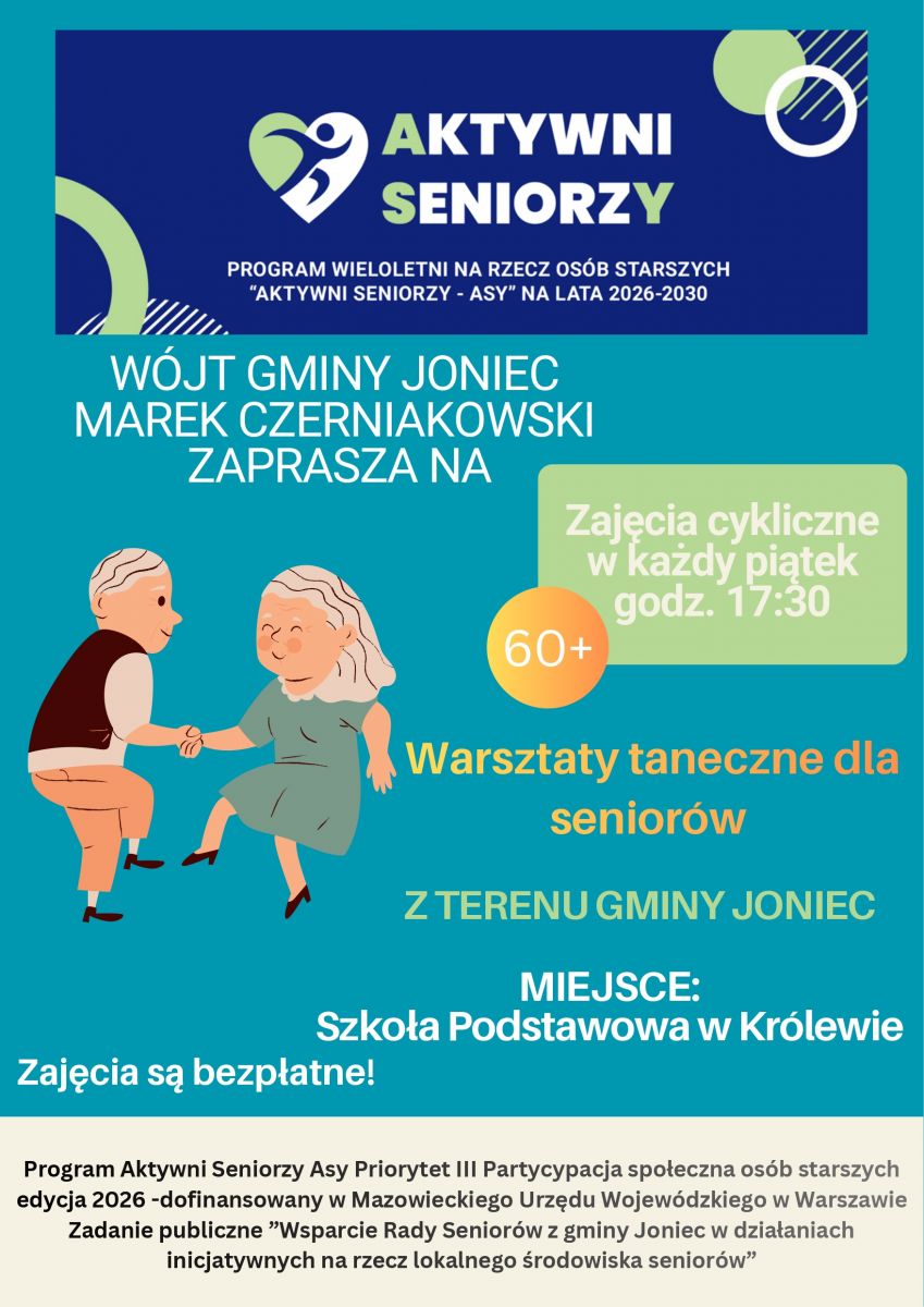 Warsztaty taneczne dla seniorów !