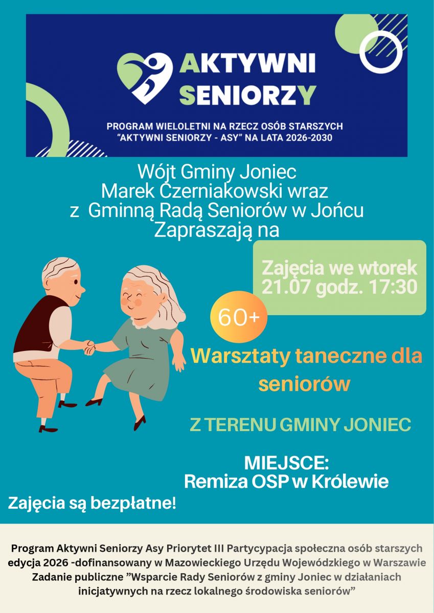 Warsztaty taneczne dla seniorów!
