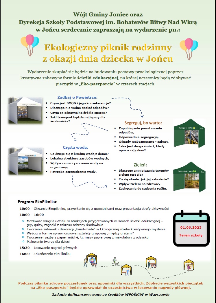 Ekologiczny piknik rodzinny z okazji dnia dziecka w Jońcu!