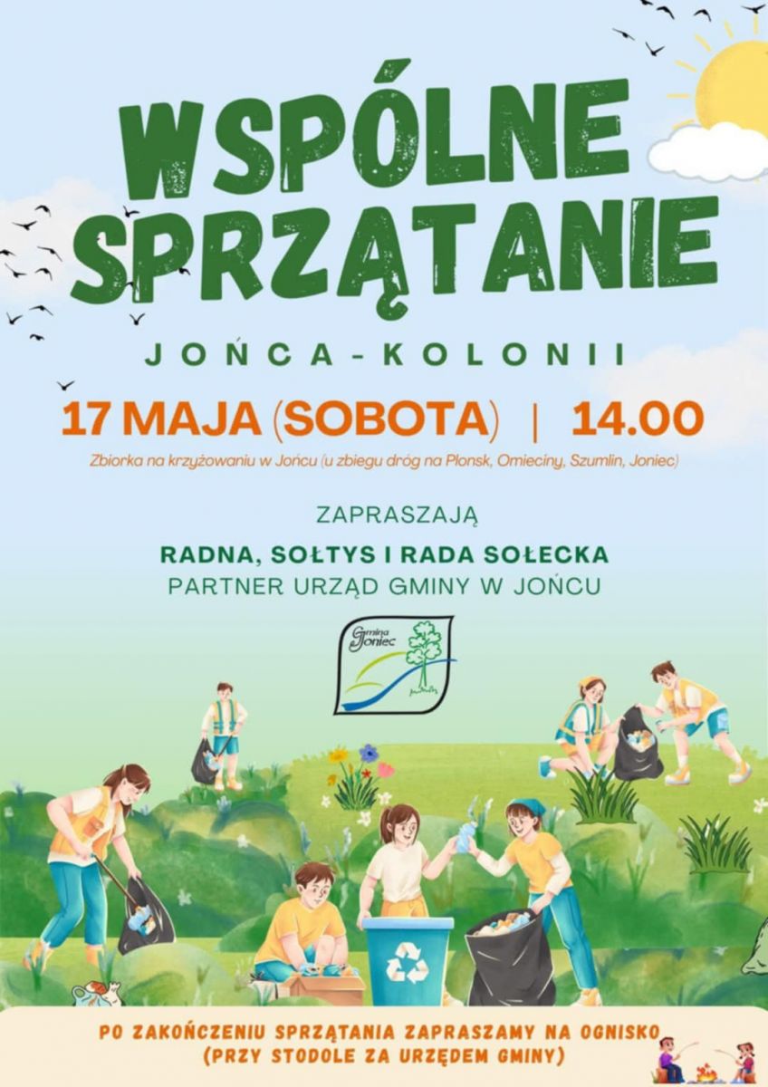 Wspólne sprzątanie Jońca- Kolonii