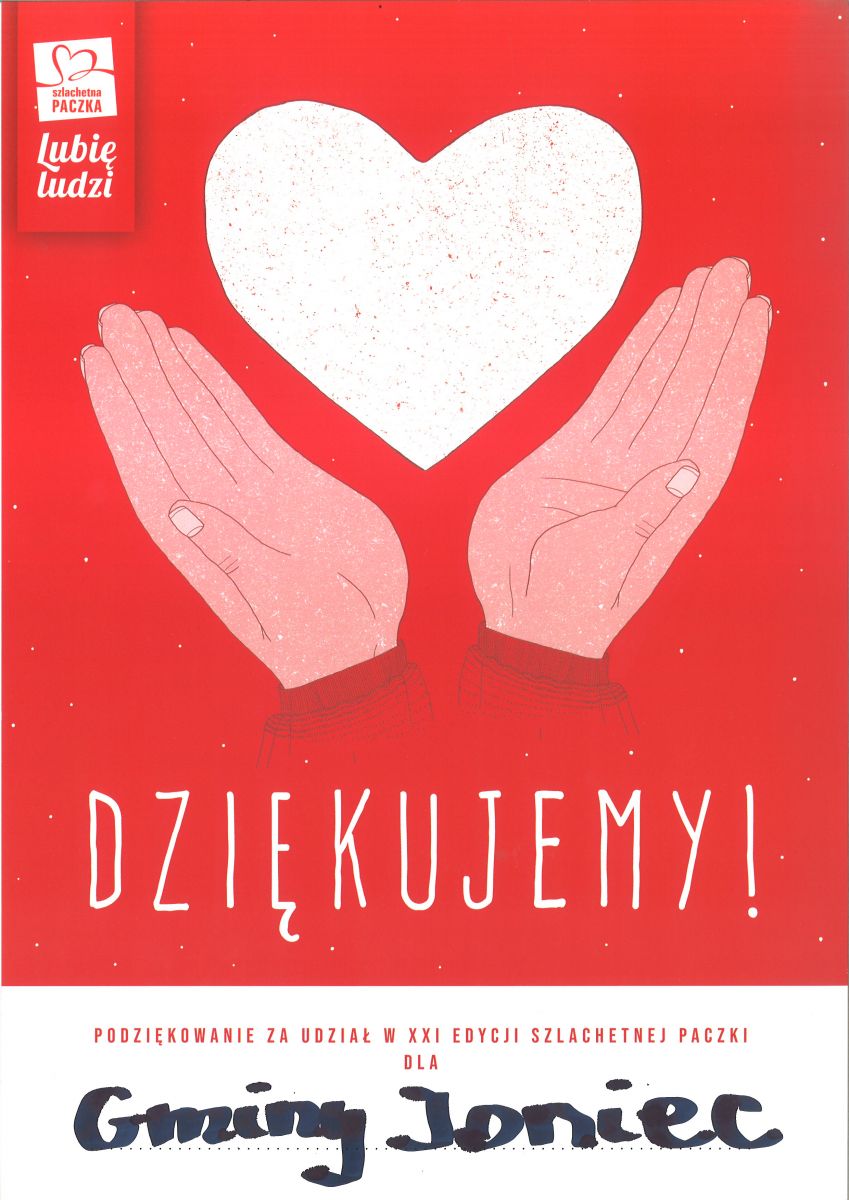 Szlachetna Paczka 2021 - podziękowanie