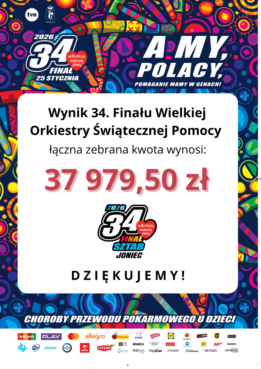 Wynik 34. Finału WOŚP w Jońcu