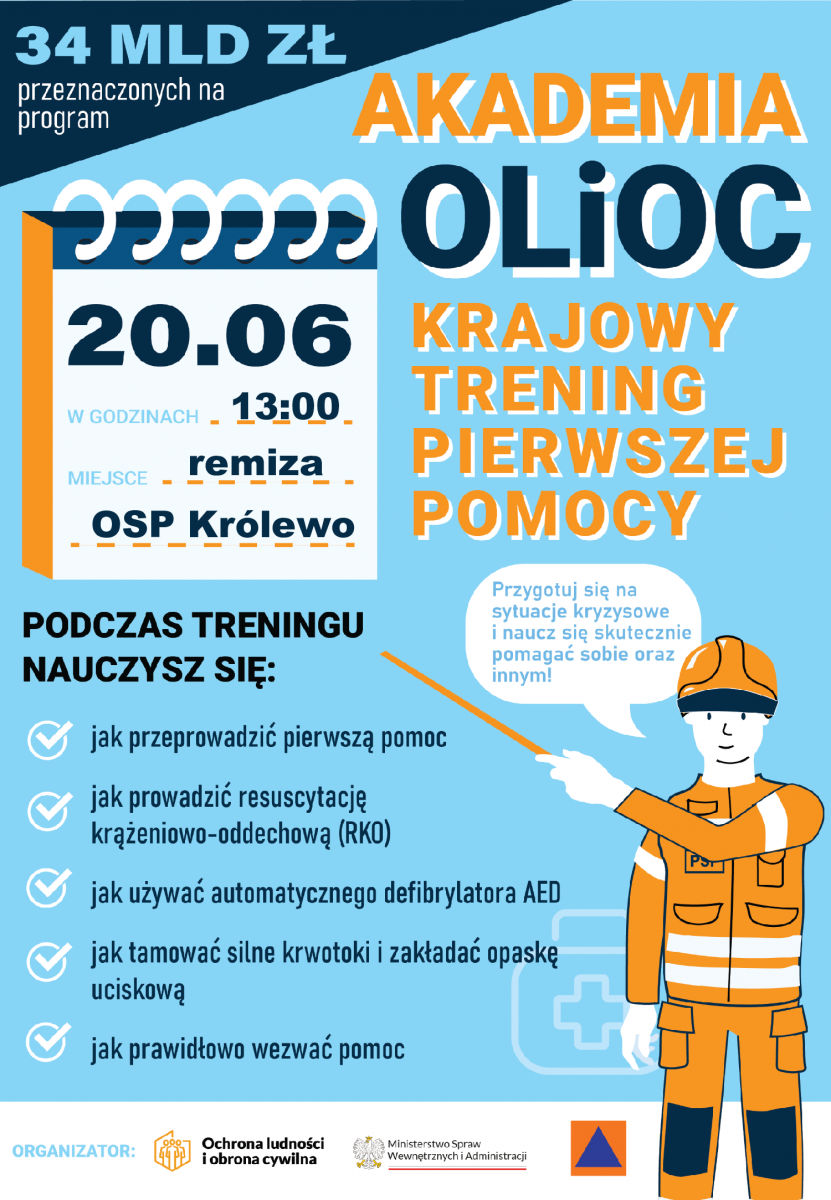 Zaproszenie na ćwiczenia z zakresu udzielania pierwszej pomocy